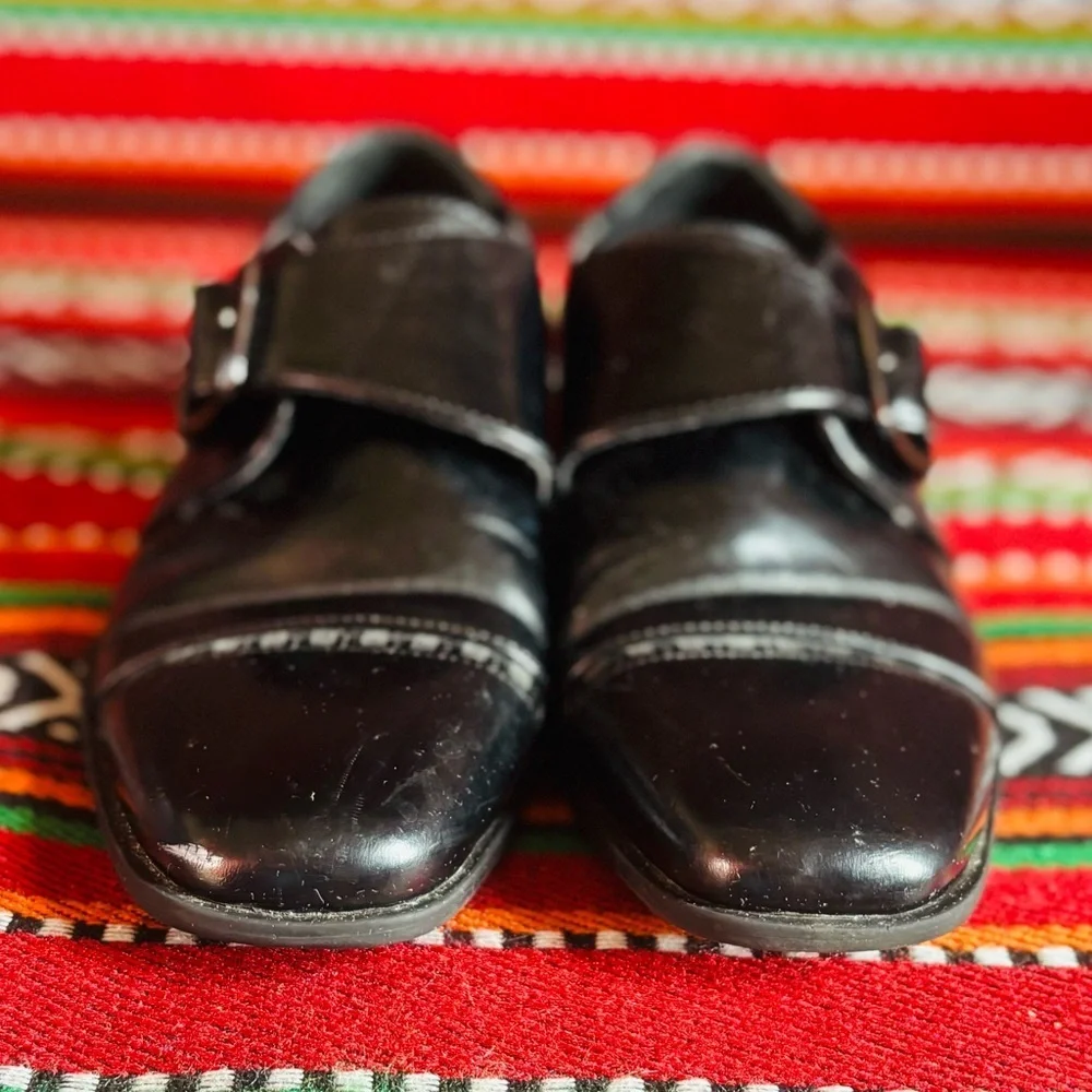 Stacey Adams KIDS DESMOND  Cap Toe Monk Strap Size 2.5